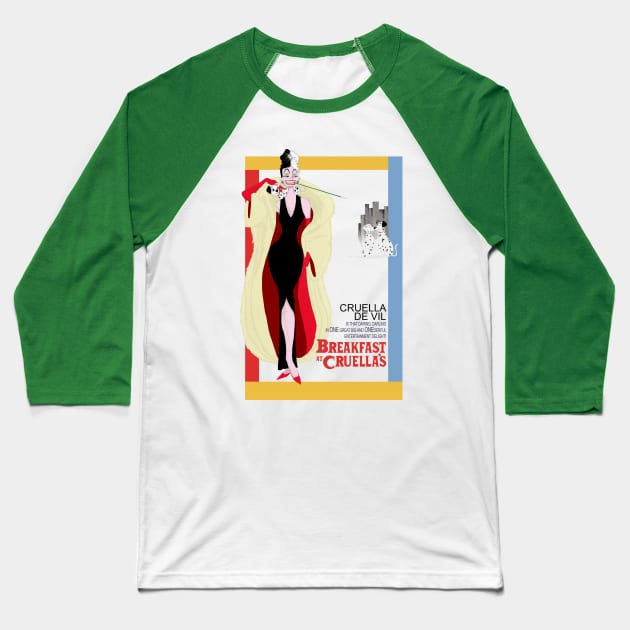 Breakfast at Cruella's Baseball T-Shirt by mamoiselle